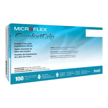 Microflex Medical - COMFORTGrip - CFG-900-S - Exam Glove COMFORTGrip Small NonSterile Latex Standard Cuff Length Fully Textured Natural Not Rated