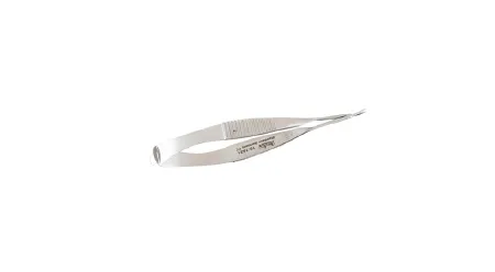 Integra Lifesciences - Miltex - 18-1631 - Micro Scissors Miltex Vannas 3-1/4 Inch Length Or Grade German Stainless Steel Nonsterile Serrated Thumb Handle With Spring Curved Blade Sharp Tip / Sharp Tip