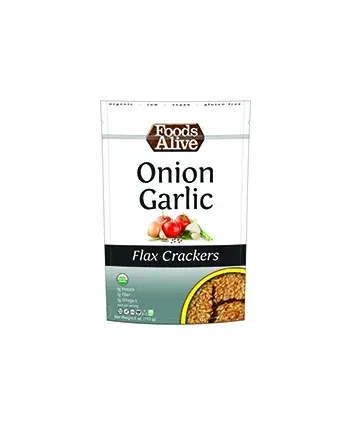 Foods Alive - 591005 - Onion Garlic Flax Crackers