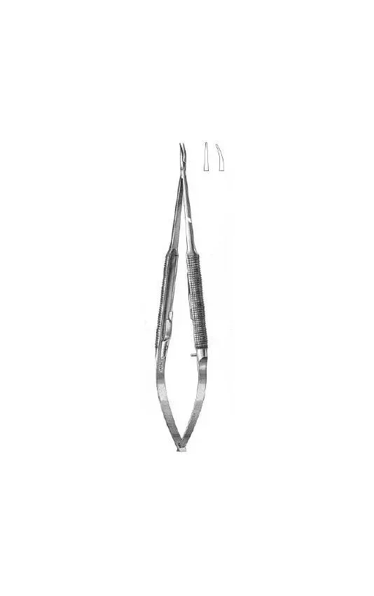 Integra Lifesciences - 17-1025 - Needle Holder 7-1/8 Inch Length Curved, 0.6 Mm Jaw Round Handle