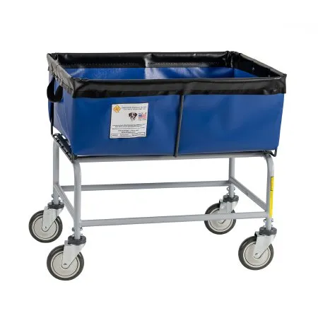 R & B Wire Products - 463B - Elevated Basket Truck 3 Bushel Capacity Tubular Steel 5 Inch Clean Wheel System Casters