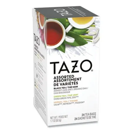 Tazo - TZO-153966 - Assorted Tea Bags, Three Each Flavor, 24/box