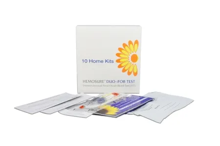Hemosure - From: DUO-CM10 To: DUO-IFOB20 - Test Cassettes,  Home Kit Mailers Prepacked with 2 Collection Tubes Inside, 20 test/bx