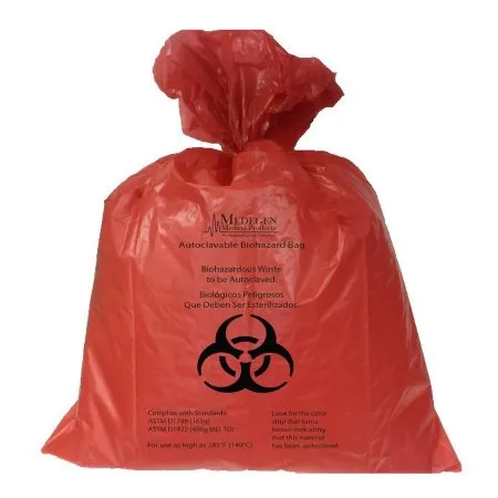 Medegen Medical Products - 45-75 - Biohazard Waste Bag Medegen Medical Products 60 gal. Red Bag Polyethylene 55 X 60 Inch