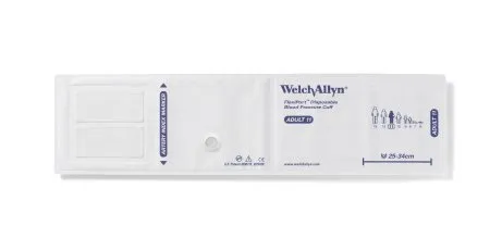 Welch Allyn - FlexiPort - SOFT-12L-1HP - Single Patient Use Blood Pressure Cuff Flexiport 32 To 43 Cm Arm Cloth Fabric Cuff Adult Long Cuff