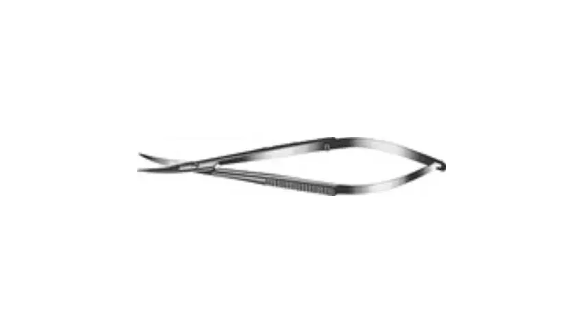 Bausch & Lomb - Storz - E3344 - Iris Scissors Storz 121 Mm Surgical Grade Stainless Steel Nonsterile Thumb Handle With Spring Curved Sharp Tip / Sharp Tip