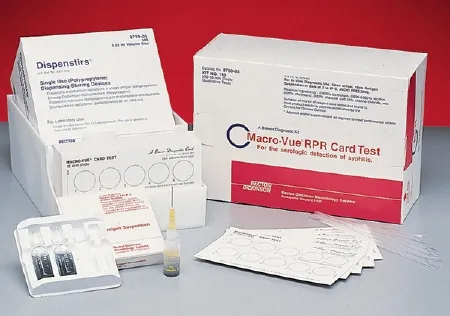 Fisher Scientific - Bd Macro-Vue Rpr No. 115 - L275539b - Sexual Health Test Kit Bd Macro-Vue Rpr No. 115 Syphilis Screen 150 Tests Clia Non-Waived
