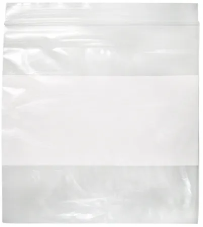 Minigrip - Zippit with White Block - MGZ2W0406 - Specimen Transport Bag Zippit With White Block 4 X 6 Inch Zip Closure Unprinted Nonsterile