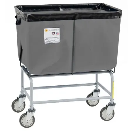 R & B Wire Products - 466G - Elevated Basket Truck 6 Bushel Capacity Zinc Plated Steel 5 Inch Clean Wheel System Casters