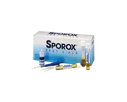 Sultan Healthcare - 75195 - Sporox Test Vials Intro Kit: (30) Test Vials, Bottle of Indicator Solution, Pipettor, (30) Disposable Pipette Tips, 1 kit/bx (Item is considered HAZMAT and cannot ship via Air or to AK, GU, HI, PR, VI)