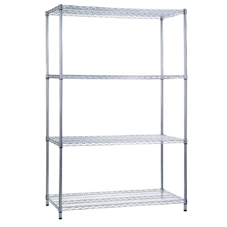 R & B Wire Products - SU183672 - Wire Shelving Unit 4 Shelves Adjustable 18 X 36 X 72 Inch Chrome