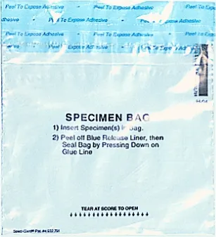 Minigrip - Speci-Gard - UF95-66SP - Specimen Transport Bag Speci-gard 6 X 6 Inch Adhesive Closure Instructions For Use Nonsterile