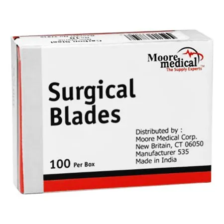 McKesson - 37808 - Surgical Blade McKesson Carbon Steel No. 15 NonSterile Disposable Individually Wrapped