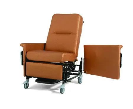 Champion - 868 Series - 868T09-TS7 - Bariatric Transport Manual Recliner 868 Series Natural Vinyl 5 Inch Casters