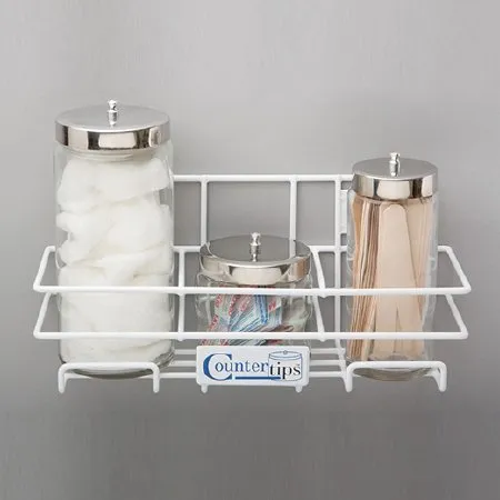 Dukal - 4023 - Dressing Jar Rack 14 X 5 X 6 Inch, Glass Jar, With Stainless Steel Lid, Non Autoclavable