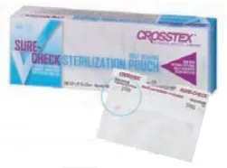 SPS Medical Supply - Sure-Check - SCXS2 - Sterilization Pouch Sure-Check Ethylene Oxide (EO) Gas / Steam 3-1/2 X 5-1/4 Inch Transparent Self Seal Film