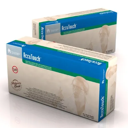 Dynarex - AccuTouch - 6624 - Exam Glove AccuTouch Large NonSterile Latex Standard Cuff Length Smooth Ivory Not Rated