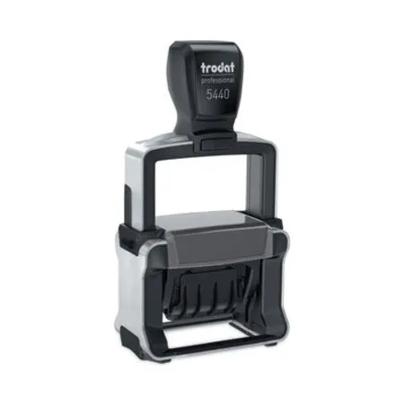 Trodat - USS-T5444 - Professional 5-in-1 Date Stamp, Self-inking, 1 X 1.63, Blue/red