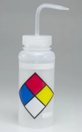 Bel-Art Products - 117160009 - Wash Bottle Set Labeled / Wide Mouth Ldpe / Polypropylene Closure 500 Ml (16 Oz.)