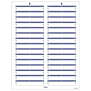 Tabbies - 49437 - Blank Label Printer Label Blue / White Thermal Transfer 2/3 X 3-7/16 Inch