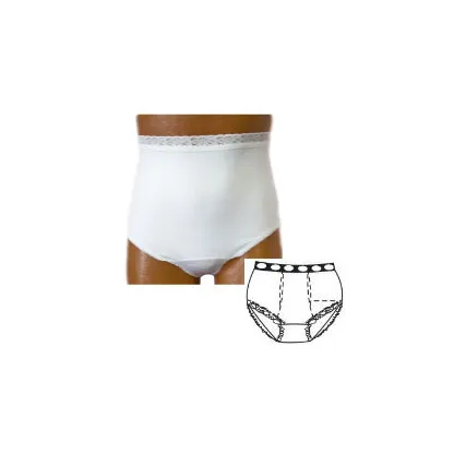 Team Options - 80204md - Options Ladies' Basic With Built-In Barrier/Support, White, Dual Stoma, Medium 6-7, Hips 37" - 41"