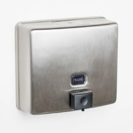 Lagasse - Bobrick Contura Series - BOB4112 - Soap Dispenser Bobrick Contura Series Satin Finish Stainless Steel Push Button 40 Oz. Wall Mount