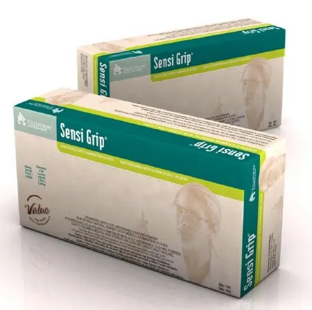 Dynarex - Sensi Grip - 6712 - Exam Glove Sensi Grip Small Nonsterile Latex Standard Cuff Length Smooth Ivory Not Rated