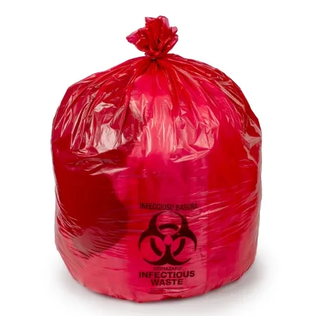 Colonial Bag - From: HDR334014 To: HDY304314 - Infectious Waste Bag 40 to 45 gal. Red Bag HDPE 40 X 48 Inch