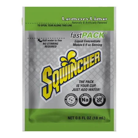 R3 Safety - Sqwincher Fast Pack - 33170014 - Oral Electrolyte Solution Sqwincher Fast Pack Lemon-Lime Flavor 0.6 oz. Electrolyte
