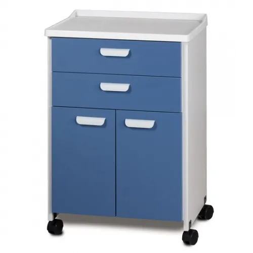 Clinton Industries - 8922-A - Mobile 2 Drawer  2 Door Cab W  Molded Top