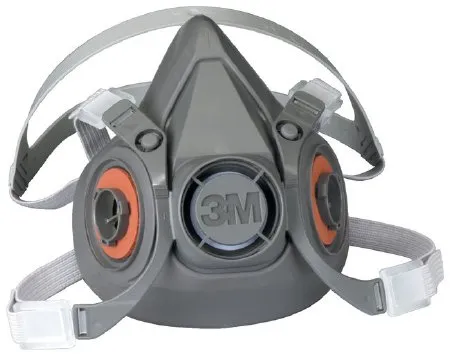 Fisher Scientific - 3M 6000 - 179869B - 3M 6000 Reusable Respirator Industrial Half Face 4 Point Adjustable Head Strap Medium Gray