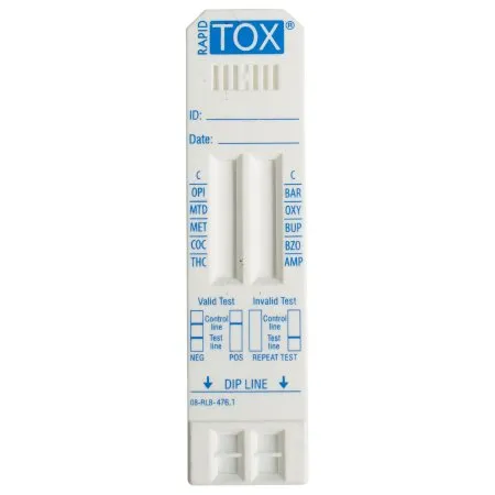 American Bio Medica - Rapid TOX - 10-10BPXT-030 - Drugs of Abuse Test Kit Rapid TOX 10-Drug Panel AMP  BAR  BUP  BZO  COC  mAMP/MET  MTD  OPI300  OXY  THC Urine Sample 50 Tests CLIA Waived