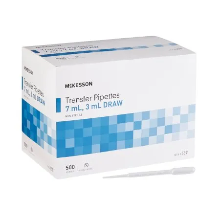McKesson - 559 - Transfer Pipette 7.5 mL 0.5 to 3 mL Graduation Increments NonSterile