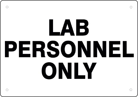 Medical Safety Systems - 815-07450123 - Door Sign Restricted Access Lab Personnel Only