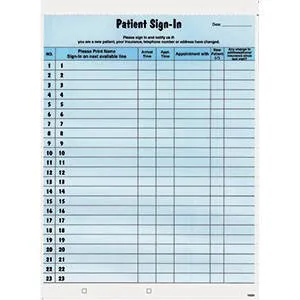 Tabbies - 14531 - Healthcare Forms Patient Sign-in Forms 8-1/2 X 11 Inch