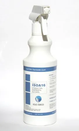 ISO-MED - From: ISOA16 To: ISOA16 - Iso Med Iso Med Surface Disinfectant Cleaner Alcohol Based Trigger Spray Liquid 16 oz. Bottle Alcohol Scent Sterile