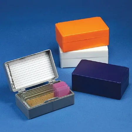Globe Scientific - From: 513072A To: 513072W - Slide Box For 12 Slides, Cork Lined