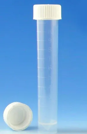 Globe Scientific - 6102Y - Transport Tube, With Separate Screw Cap, Pp, Conical Bottom, Self-standing, Molded Graduations