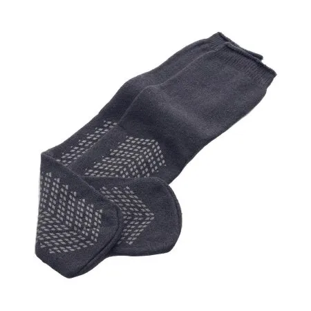 Medline - MDT211218BARI - Fall Management Slipper Socks Bariatric Gray Ankle High
