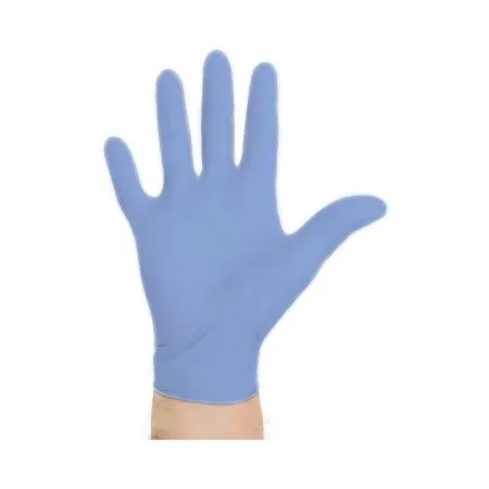 O & M Halyard - Aquasoft - 43932 - O&M Halyard  Exam Glove  X Small NonSterile Nitrile Standard Cuff Length Textured Fingertips Blue Chemo Tested