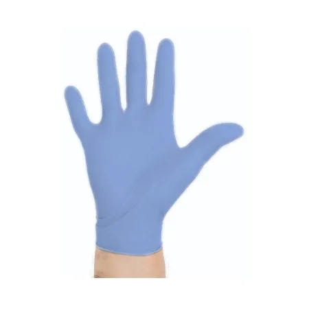 O&M Halyard - Aquasoft - 43934 - Exam Glove Aquasoft Medium NonSterile Nitrile Standard Cuff Length Textured Fingertips Blue Chemo Tested