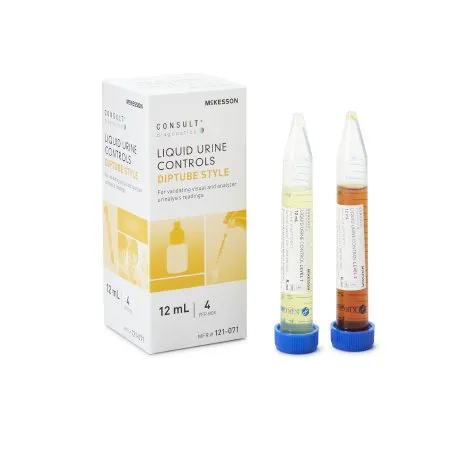 McKesson - McKesson Consult - 121-071 - Urine Chemistry Liquid Urine Dipstick Control Solution  2 Levels McKesson Consult Analyte Testing Positive Level / Negative Level 2 X 12 mL