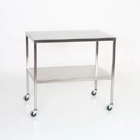 Mid Central Medical - MCM509 - Instrument / Back Table 24 X 34 X 72 Inch 304 Stainless Steel / 16 Gauge