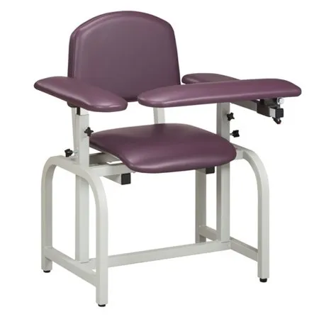 Clinton Industries - Lab X Series - 66010-3SB - Blood Drawing Chair Lab X Series Single Adjustable Flip Up Armrest Slate Blue