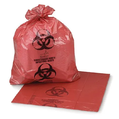 Medegen Medical Products - F116BX - Biohazard Waste Bag Medegen Medical Products 7 To 10 Gal. Red Bag Polyethylene 23 X 23 Inch