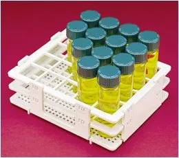 Bel-Art Products - SP Scienceware No-Wire - 185140030 - Stacking Test Tube Rack Sp Scienceware No-wire 6 Place 30 Mm Tube Size White 4-1/8 X 5-1/8 X 1-3/4 Inch