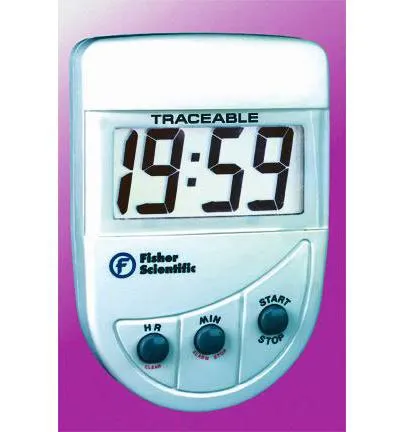Fisher Scientific - Traceable - 0666249 - Electronic Alarm Timer Benchtop , Clip On, Magnetic Back Traceable 20 Hours Lcd Display