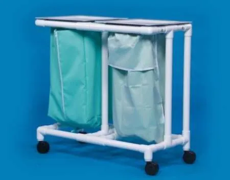 IPU - Select - ELH-02-ZF - Double Hamper With Bags Select 4 Casters 39 Gal.