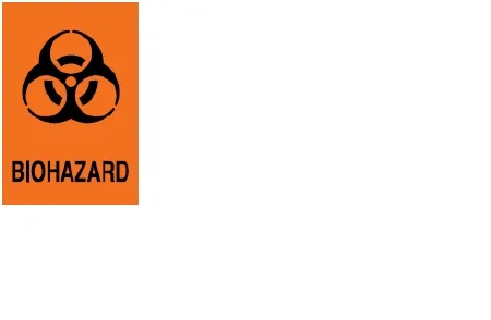 Medline - RL4558K - Pre-printed Label Warning Label Red Biohazard / Symbol Black Biohazard