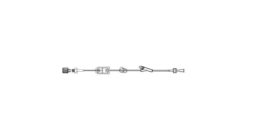 BD Becton Dickinson - ME1001 - Extension Set, Minibore, Bifuse, (3) Removable Slide Clamps, (2) Female Luer Spin Male Luer Lock, Not Made with DEHP, PV, Sterile